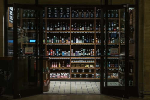 Beer on shelf